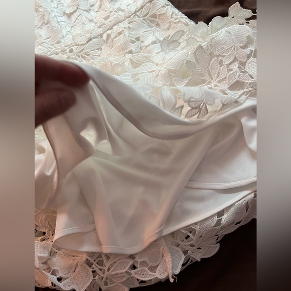 Virgin White Lace Appliqué Dress - Picture 8 of 16